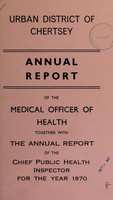 view [Report 1970] / Medical Officer of Health, Chertsey U.D.C.