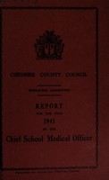 view [Report 1941] / School Medical Officer of Health, Cheshire County Council.