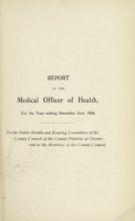 view [Report 1926] / Medical Officer of Health, County Council of the Palatine of Chester / Cheshire County Council.