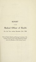 view [Report 1935] / Medical Officer of Health, County Council of the Palatine of Chester / Cheshire County Council.