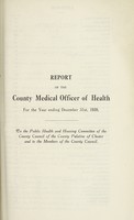 view [Report 1939] / Medical Officer of Health, County Council of the Palatine of Chester / Cheshire County Council.