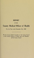 view [Report 1950] / Medical Officer of Health, County Council of the Palatine of Chester / Cheshire County Council.