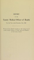 view [Report 1951] / Medical Officer of Health, County Council of the Palatine of Chester / Cheshire County Council.