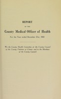view [Report 1952] / Medical Officer of Health, County Council of the Palatine of Chester / Cheshire County Council.
