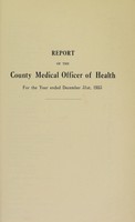 view [Report 1953] / Medical Officer of Health, County Council of the Palatine of Chester / Cheshire County Council.