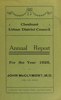 view [Report 1925] / Medical Officer of Health, Cheshunt U.D.C.