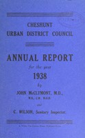 view [Report 1938] / Medical Officer of Health, Cheshunt U.D.C.