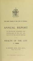 view [Report 1924] / Medical Officer of Health, Chester City & County Borough.