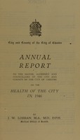 view [Report 1946] / Medical Officer of Health, Chester City & County Borough.