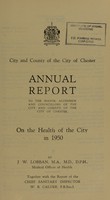 view [Report 1950] / Medical Officer of Health, Chester City & County Borough.