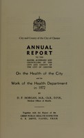 view [Report 1972] / Medical Officer of Health, Chester City & County Borough.