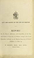 view [Report 1924] / School Medical Officer of Health, Chester City & County.