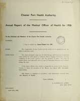 view [Report 1958] / Medical Officer of Health, Chester Port Health Authority.