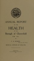 view [Report 1913] / Medical Officer of Health, Chesterfield Borough.