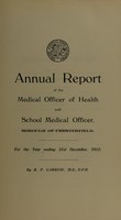 view [Report 1923] / Medical Officer of Health, Chesterfield Borough.