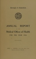 view [Report 1934] / Medical Officer of Health, Chesterfield Borough.