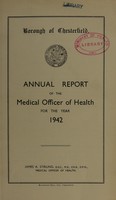 view [Report 1942] / Medical Officer of Health, Chesterfield Borough.