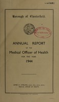 view [Report 1944] / Medical Officer of Health, Chesterfield Borough.