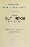 view [Report 1919] / Medical Officer of Health, Chesterfield R.D.C.