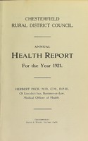 view [Report 1921] / Medical Officer of Health, Chesterfield R.D.C.