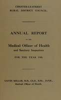 view [Report 1940] / Medical Officer of Health, Chester-le-Street R.D.C.