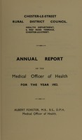 view [Report 1952] / Medical Officer of Health, Chester-le-Street R.D.C.