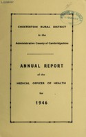 view [Report 1946] / Medical Officer of Health, Chesterton R.D.C.