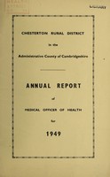 view [Report 1949] / Medical Officer of Health, Chesterton R.D.C.