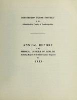 view [Report 1953] / Medical Officer of Health, Chesterton R.D.C.