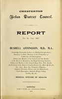 view [Report 1907] / Medical Officer of Health, Chesterton U.D.C.