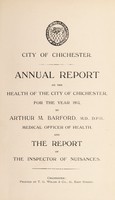 view [Report 1913] / Medical Officer of Health, Chichester City.