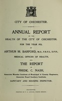 view [Report 1923] / Medical Officer of Health, Chichester City.