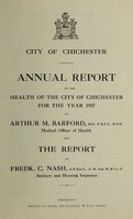 view [Report 1937] / Medical Officer of Health, Chichester City.