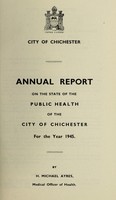 view [Report 1945] / Medical Officer of Health, Chichester City.