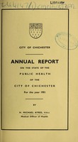 view [Report 1951] / Medical Officer of Health, Chichester City.