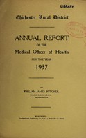 view [Report 1937] / Medical Officer of Health, Chichester R.D.C.