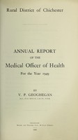 view [Report 1949] / Medical Officer of Health, Chichester R.D.C.