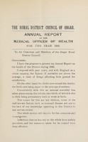 view [Report 1920] / Medical Officer of Health, Ongar R.D.C.