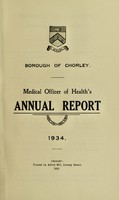 view [Report 1934] / Medical Officer of Health, Chorley Borough.