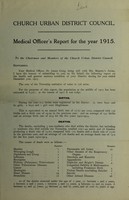 view [Report 1915] / Medical Officer of Health, Church U.D.C.