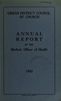 view [Report 1952] / Medical Officer of Health, Church U.D.C.