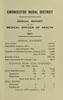 view [Report 1941] / Medical Officer of Health, Cirencester R.D.C.