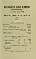 view [Report 1942] / Medical Officer of Health, Cirencester R.D.C.