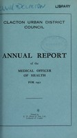 view [Report 1951] / Medical Officer of Health, Clacton U.D.C.