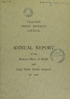 view [Report 1962] / Medical Officer of Health, Clacton U.D.C.