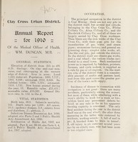 view [Report 1910] / Medical Officer of Health, Clay Cross U.D.C.