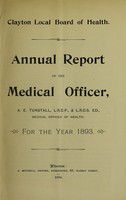 view [Report 1893] / Medical Officer of Health, Clayton U.D.C.