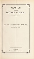 view [Report 1910] / Medical Officer of Health, Clayton U.D.C.