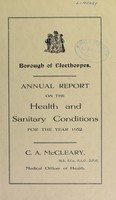 view [Report 1952] / Medical Officer of Health, Cleethorpes Borough.