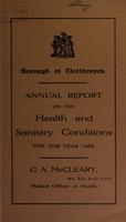 view [Report 1954] / Medical Officer of Health, Cleethorpes Borough.